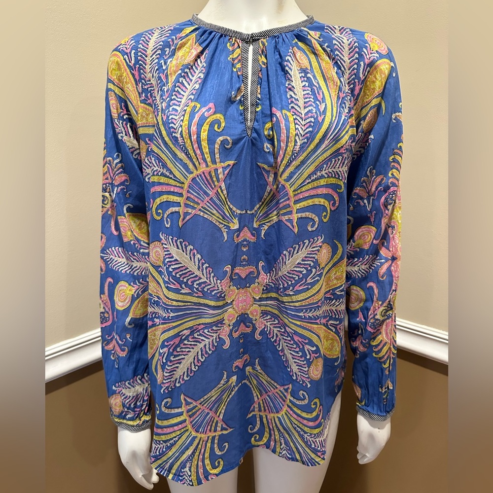 J. Crew Multicolor Paisley Blouse